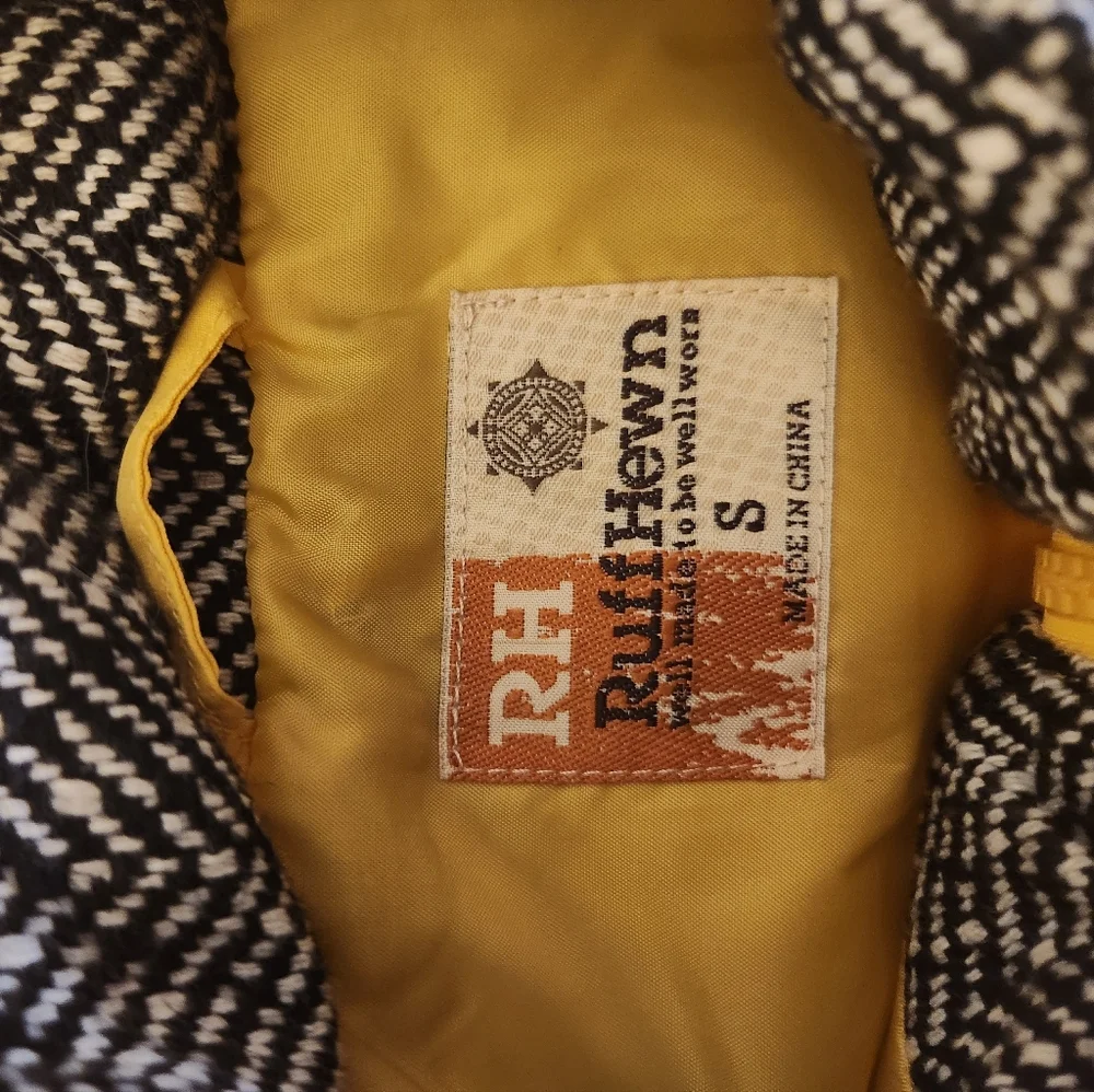 Yellow Puffer Vest with Herringbone Collar and Toggle Closures - Picture 2 of 3